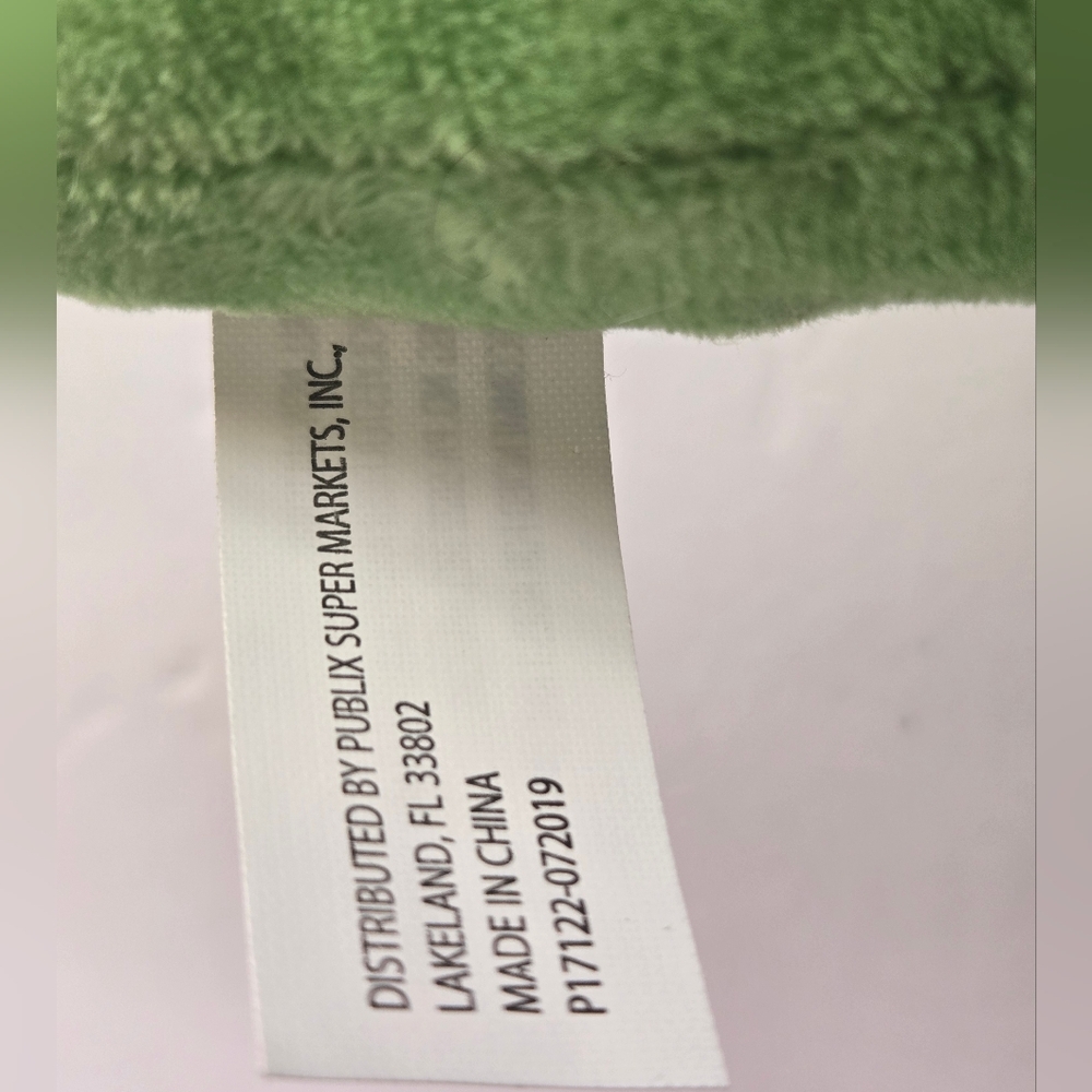 Plush Dinosaur Toy with Green and Orange Accents - Picture 6 of 7